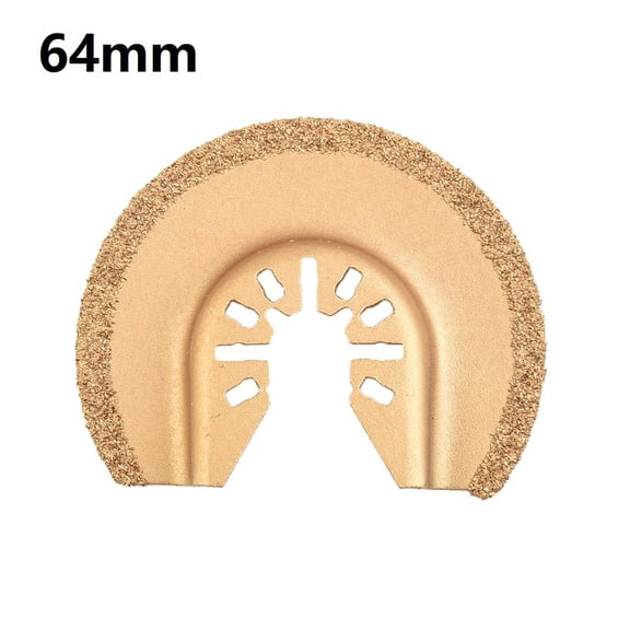 64mm Half Circle Diamond Oscillating Saw Blade for Quick Release Multi Tool Cutting Grout for MORTAR Concrete DIY Renovation Disc