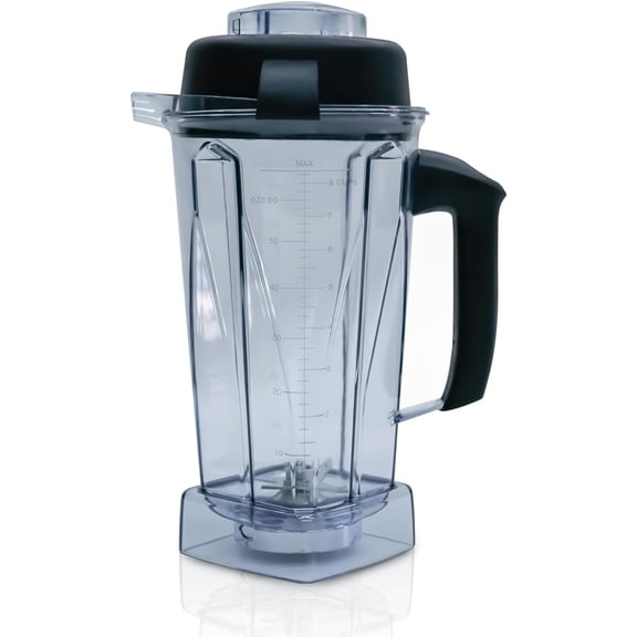 64oz Container for Vitamix blender pitcher, Mixing Cup with Stainless Steel , Compatible with 5200, 5000, 6000, 6300, E310, A2300, VM0101 etc, Dishwasher Safe