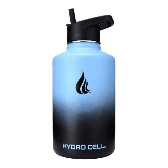 64oz (Fluid Ounces) Wide Mouth Hydro Cell Stainless Steel Water Bottle Blue/Black