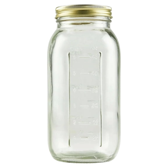 64oz Half Gallon Wide Mouth Glass Preserve Jars with Lids Rings, Large Airtight Storage Jar for Home Canning Pantry Vegetable Sauce Syrup Storage