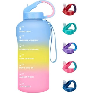 POPFLEX by Blogilates Cotton Candy Water Bottle - 64 Oz. Insulated Water  Bottle for Ice Cold Liquids - Cute Sweat Proof Stainless Steel Water Bottles  - Easy Crystal Clear Flip Top Straw