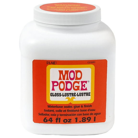 Mod Podge 64oz. Gloss Finish - Non-Toxic, Water Based Decoupage Glue, Sealer, and Finish for Arts & Crafts - Bulk 4 Pack