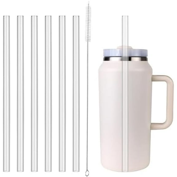 64oz Straw Compatible With Stanley, Extra Long Quencher, Cleaning Brush And Iceflow Flip Straw Tumbler 64 oz$$Home Decor, Kitchen, & Other