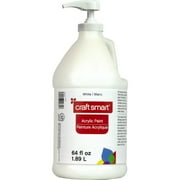 64oz. White Acrylic Paint by Craft Smart - Fast Drying Paint for Drawing - Painting - Art & Crafts Supplies - 1 Pack