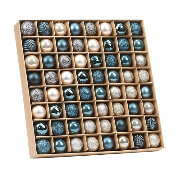 64pcs Christmas Balls Ornaments for Christmas Tree and Holiday Wreath Garland Decor - 1.18 Inch Red and Gold Set, Perfect for Large Displays, Christmas Parties, and Family Decor-