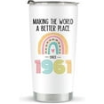 thumbnail image 1 of 64th Birthday Tumbler 20 oz Stainless Steel Perfect for Women, 1961 Birthdays, 64 Year Olds Insulated, Durable, and Classic, 1 of 6