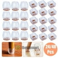 64x Upgraded Silicon Slider Chair Leg Protector Hardwood Floors Round