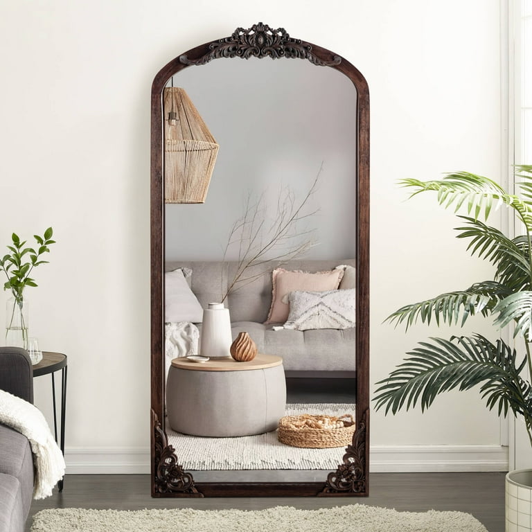 64x22 Arch Full-Length Vintage Mirror, Natural - Walmart.com