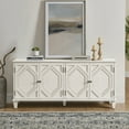 thumbnail image 1 of 65.2" Sideboard Buffet Cabinet with Storage, Large Storage Cabinet with Adjustable Shelves, 4 Doors Modern Coffee Bar, Console Table for Living Room/Entryway/Kitchen, White, 1 of 9