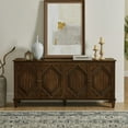 thumbnail image 1 of 65.2" Sideboard Buffet Cabinet with Storage, Large Storage Cabinet with Adjustable Shelves, 4 Doors Modern Coffee Bar, Console Table for Living Room/Entryway/Kitchen, Walnut, 1 of 9