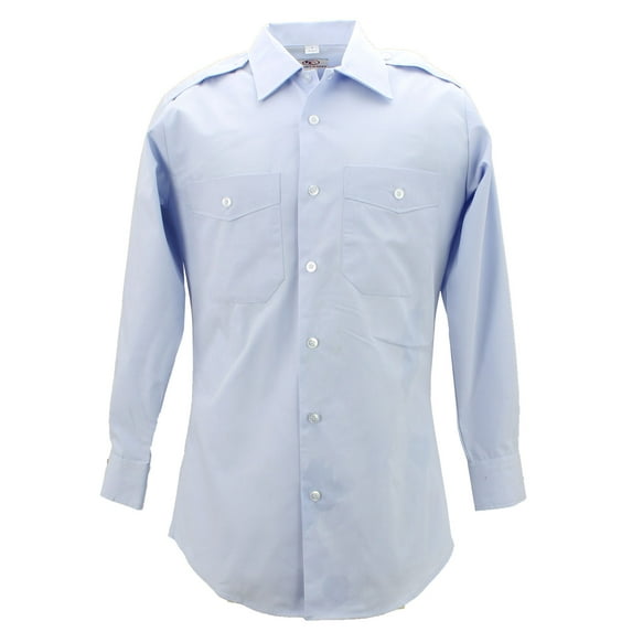 65/35 Polycotton Uniform Shirts (Light Blue) - Long Sleeve - L