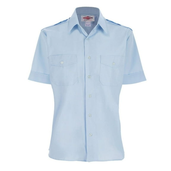 65/35 Polycotton Uniform Shirts (Light Blue) - Short Sleeve - 3XL