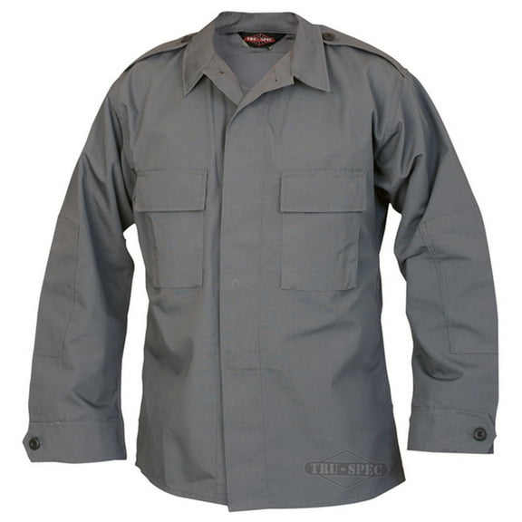 65/35 Polyester/Cotton Rip-Stop Long Sleeve Tactical Shirts Charcoal Grey Large