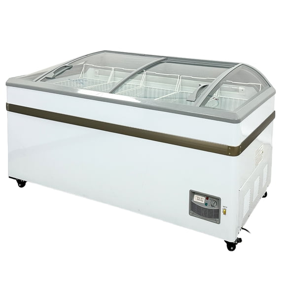 65.5 in. Commercial Ice Cream Gelato Freezer 14 Cu.Ft. Grocery Freezer, Supermarket Food Freezer