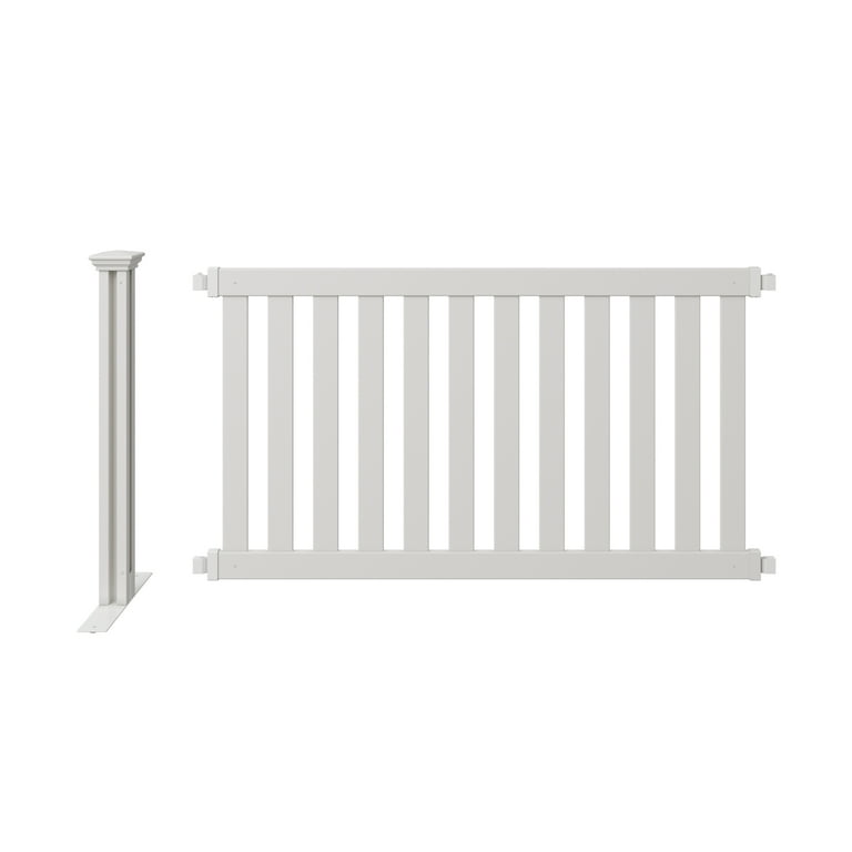 Zippity Outdoor Products Davidson Hinged White Vinyl Portable Event Picket Fence Kit ZP19062