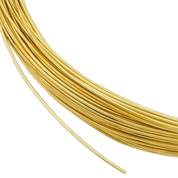 65.6 Feet 23 Gauge(0.6mm) Brass Craft Jewelry Wire Gold Artistic Beading Wire Resistant Copper Wire for Jewelry Beading Craft Making Ring Earrings