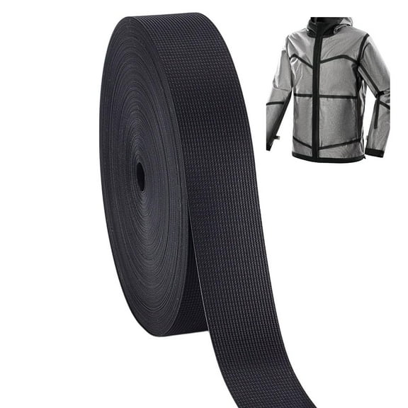 65.61 FT x 0.8 Inch Cloth Heat Sealing Tape Waterproof Iron-On Seam Sealing Fabric Adhesive Repair Tape Heat Proof Cloth Tape for Jacket Sportswear Raincoat Black 1set