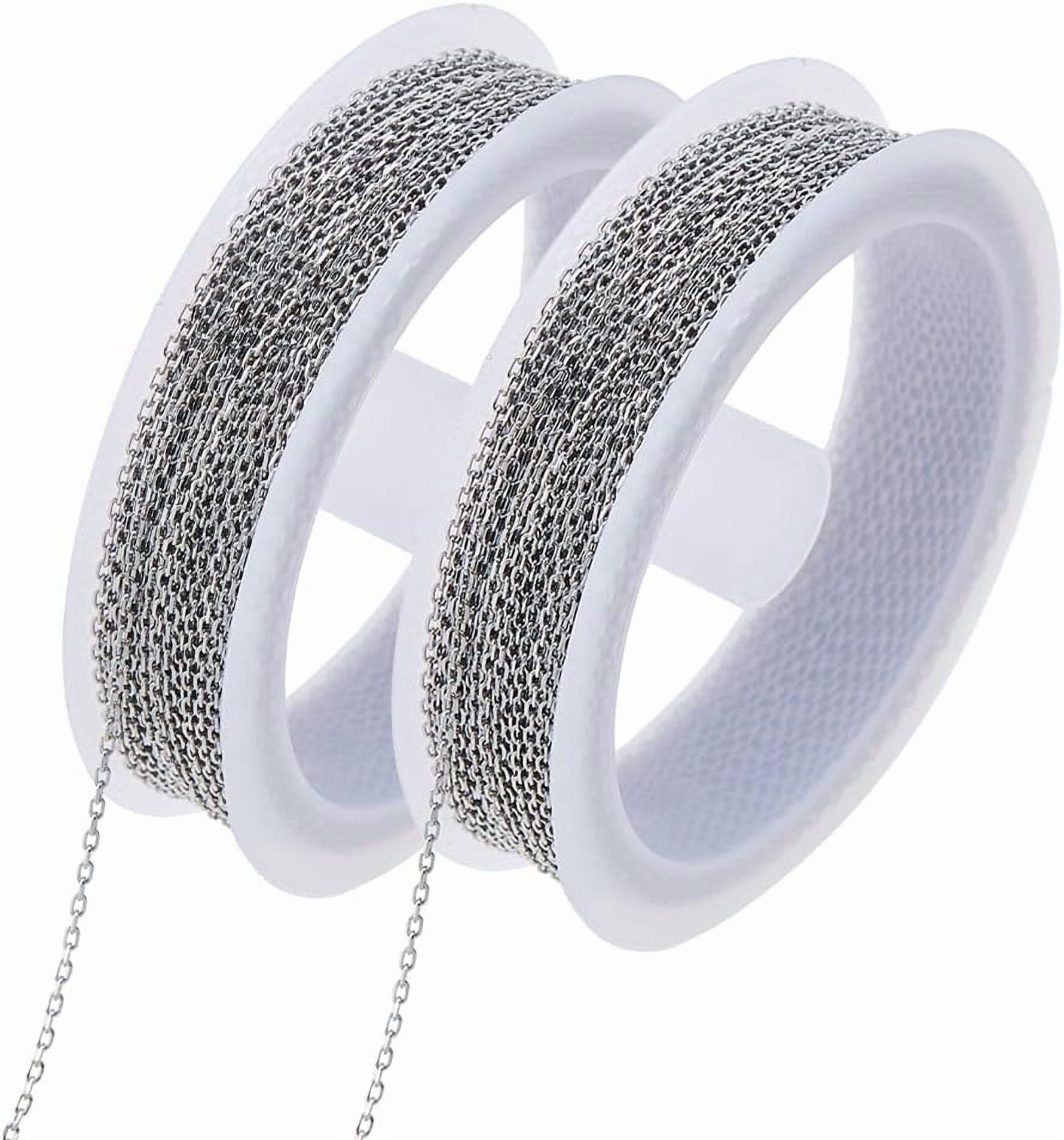 65.62 Feet/20M Stainless Steel Cable Chains 1.5x1x0.5mm Necklace Chain ...