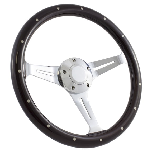 65-66 All Oldsmobile (tilt Column) 14" Wood Billet Polished Steering Wheel Set Adapter & Horn