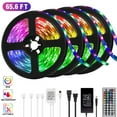 thumbnail image 1 of 65.6FT/20M LED Strip Lights, Waterproof RGB LED Light Strip LED Strip,3528SMD Color Changing LED Strip Light 44 Key Remote Controller LED Lights for Bedroom Home Party, 1 of 9
