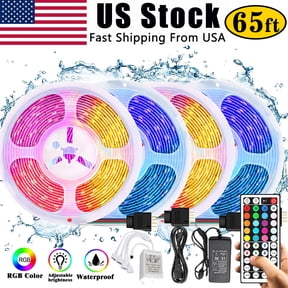 65.6FT/20M RGB LED Strip Lights, 360 5050 SMD Color Changing LEDs, LED Lights for Bedroom Room Home Party Decor, 4x16.4FT