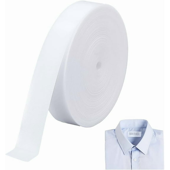 65.6FT Iron on Fabric Labels for Clothes Marking 0.6inch Writable Name Tags Blank Cotton Ribbon for Home School Laundry Use Crafts Decoration for making