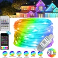thumbnail image 1 of 65.6Ft Smart Rainbow Led Permanent Outdoor Garden Light Bluetooth App Control, 1 of 6