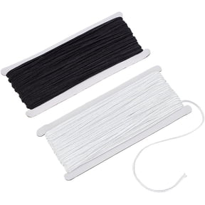 65.6Yards0.12inch Soutache Cord String for Sewing Cord String Beading Cords Thread String for Quilting Trimming DIY Crafts Making Supplies(Black White)