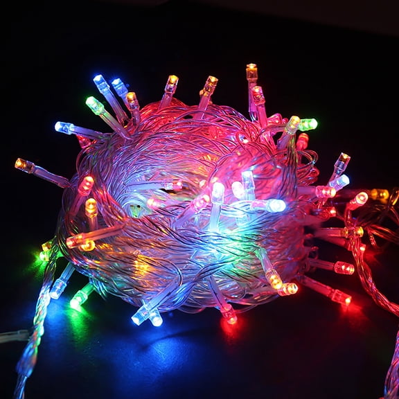 65.6ft/200LEDs Christmas LED String Lights Indoor Outdoor Waterproof, Steady Glow Lights for Tree Room Bedroom Wedding Fall Decorations, 5V USB Powered Clear Wire Fairy Light (RGYB)