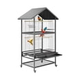 thumbnail image 1 of 65.7 Inch Large Double BridCage, Metal Bird Fight Cage with Wheels, 4 Perches, 4 Feed Bowls, Storage Shelves for Parakeet Conure, Cockatoo, 1 of 5