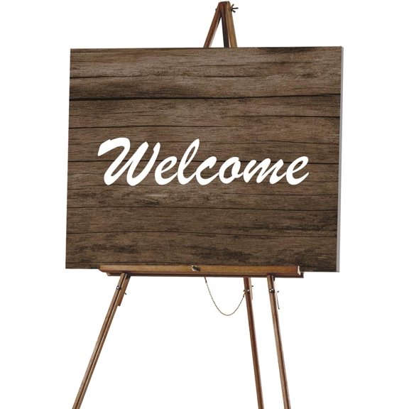 65" A-Frame Tripod Easel Stand, Wooden Display Easel with Adjustable Canvas Holder, Floor Easel for Wedding Signs, Posters, Paintings, Artwork(Brown)