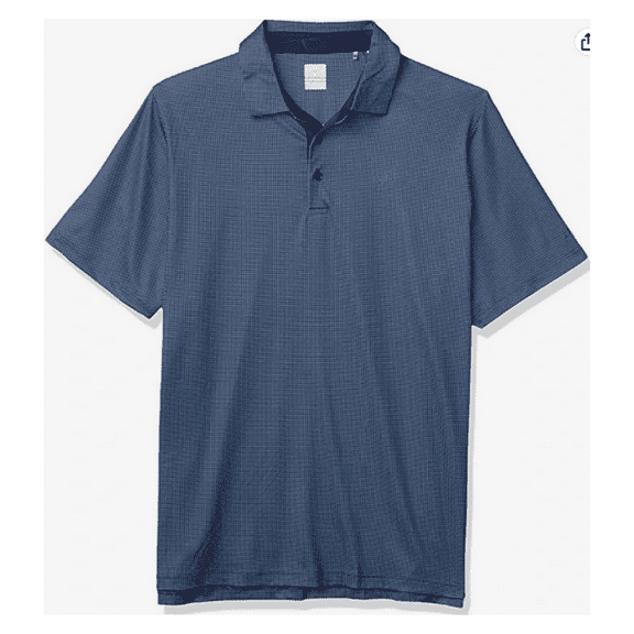 $65 Callaway Men's Golf S/S Performance Polo Shirt Dots Polyester Peacoat - M