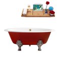 thumbnail image 1 of 65" Cast Iron R5441CH-GLD Soaking Clawfoot Tub and Tray with External Drain, 1 of 11