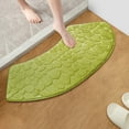 thumbnail image 1 of Bathroom Rugs, InsCrazy 1pc Foam Bath Rug Embossed Bathroom Mat Water Absorbent and Washable Bath Rugs Non-Slip Thick Soft and Comfortable Carpet for Shower, 1 of 5