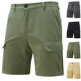 thumbnail image 1 of Up to 65% Off Clearance DDAPJ pyju Mens Twill Cargo Shorts Ripstop Hiking Shorts Lightweight Outdoor Tactical Work Shorts with Multi Pockets Army Green L, 1 of 9