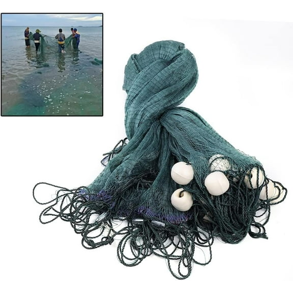 65 FT Fishing Drag Net Beach Drag Net Fishing Drag Cast Net Easy Throw  Seine Net Fishing Netting Beach Seine  Fish Mesh with Floats