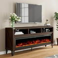 65“ Fireplace TV Stand, Farmhouse Entertainment Center with 60