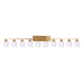 thumbnail image 1 of 65" Gold Modern Bathroom Vanity Light Fixture - 10-Light Wall Sconce with Milky White Glass Shades for Mirror, Bedroom & Living Room (Bulbs Not Included), 1 of 8