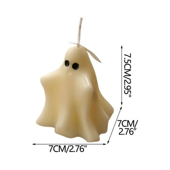 Up to 65%Home Decor Halloween Cute Ghost Candle 1.9 X 2.7 in White Spooky Ghost Scented Candles Halloween Candles Candle Tea Lights Goth Room Decor for Dining Table Party Bedroom,C