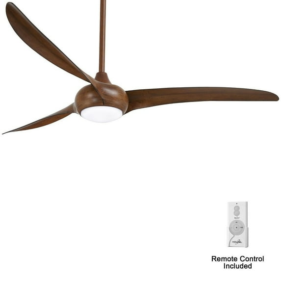 65 Inch 3 Blade Ceiling Fan With Light Kit-Distressed Koa Finish-Distressed Koa Blade Color Minka Aire Fans F848-Dk