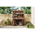 thumbnail image 1 of "65-Inch Garden Potting Bench Table - Fir Wood Workstation with Storage Shelf, Drawer, and Cabinet, 1 of 20