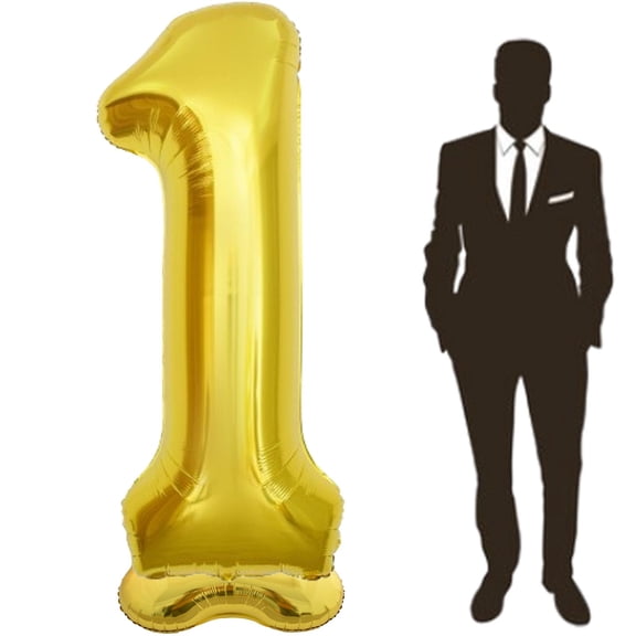 65 Inch Giant Silver Foil Number Balloon,Old Children's Birthday Party Helium Balloon Wedding And Celebration Themed Party Decoration Supplies