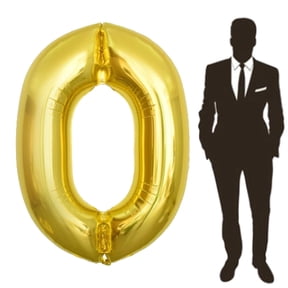 65 Inch Giant Silver Foil Number Balloon,Old Children's Birthday Party Helium Balloon Wedding And Celebration Themed Party Decoration Supplies