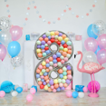 thumbnail image 1 of 65 Inch Inflatable Number Balloons, Inflatable Number Balloons and 100 Macaron Color Balloons Set, Perfect for Birthday, Anniversary, Wedding, Baby Shower, 1 of 10