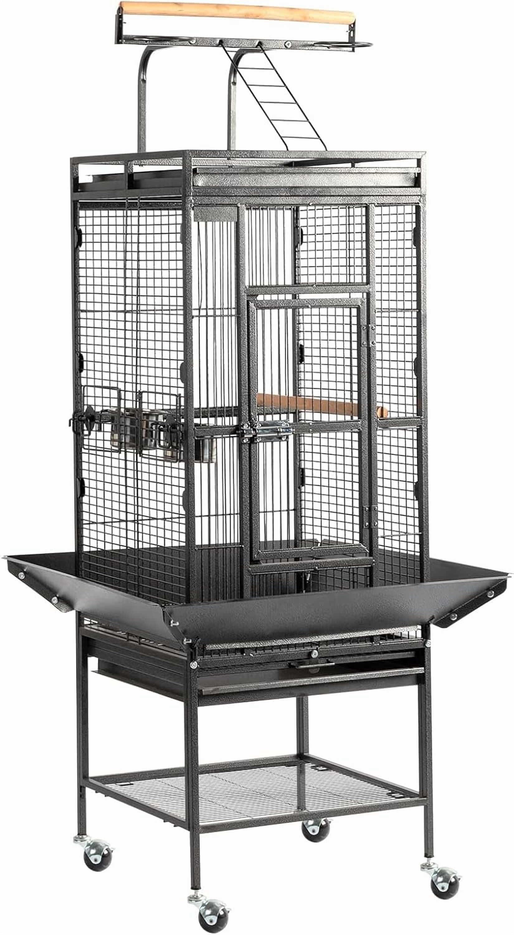 Picture of 65-Inch Large Wrought Iron Bird Cage with Playtop - Durable Flight ...