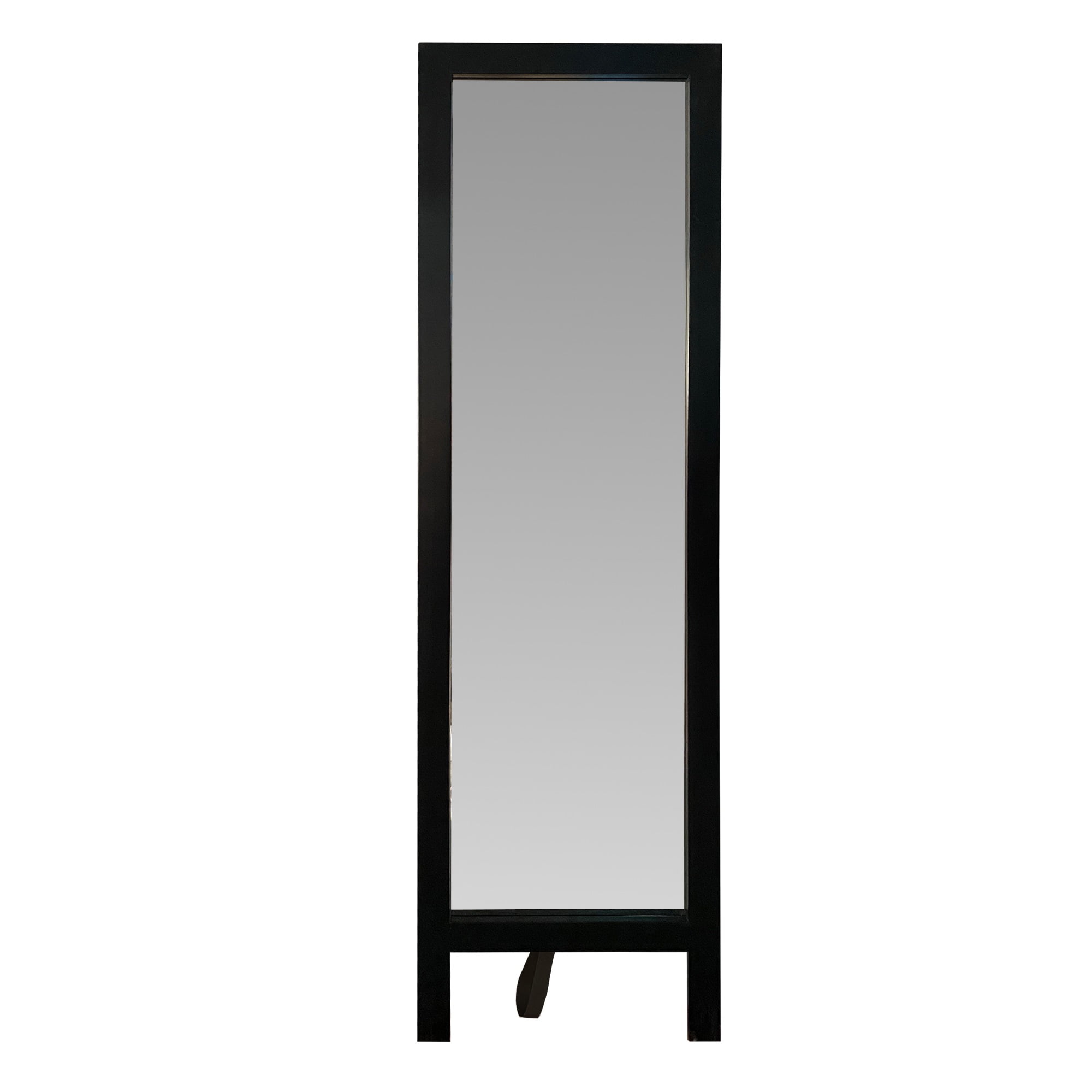 65 Inch Rectangle Wooden Cheval Full Length Standing Mirror with Easel