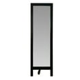 thumbnail image 1 of 65 Inch Rectangle Wooden Cheval Full Length Standing Mirror with Easel Legs, Black- Saltoro Sherpi, 1 of 6