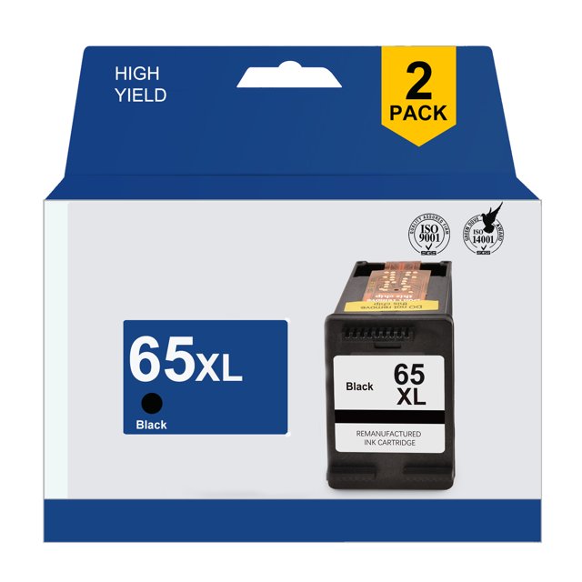 65 Ink Cartridge, for HP 65 Black Ink Cartridges, 1 Pack
