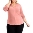 thumbnail image 1 of INC International Concepts Plus Size Zip Pocket Top First Blush 0X, 1 of 1
