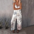 thumbnail image 1 of Joau Jumpsuits for Women Casual Summer Sleeveless V Neck Spaghetti Strap Baggy Jumpsuits Loose Fit Floral Print Long Pants Romper Overalls, 1 of 7